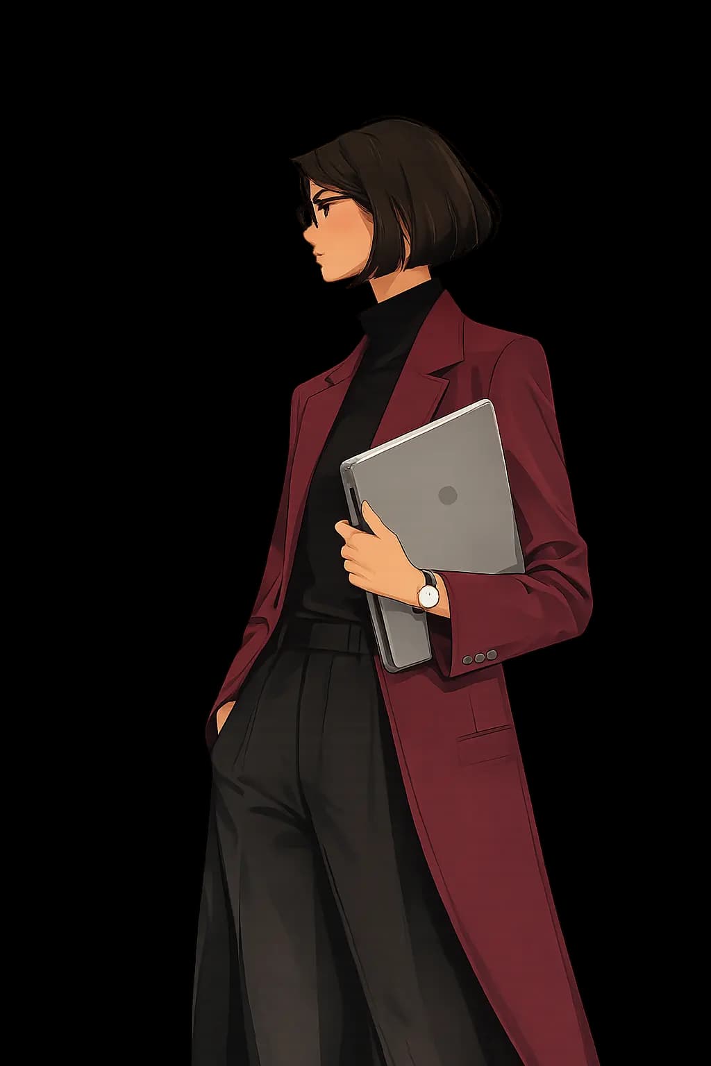 Illustrated portrait of Emily, chief of staff