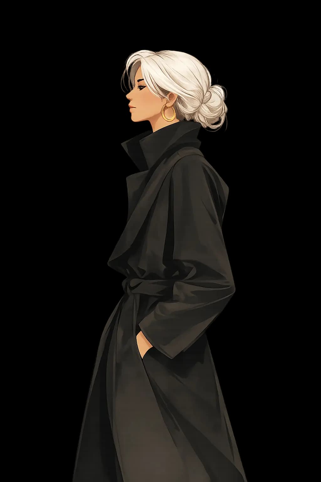 Illustrated portrait of Miranda, creative director